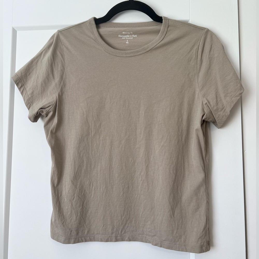 A & F Beige Short Sleeve T-Shirt